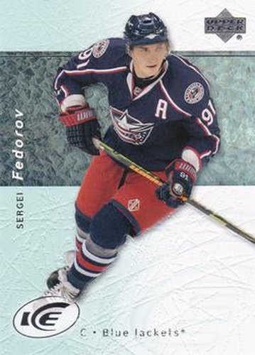 #55 Sergei Fedorov - Columbus Blue Jackets - 2007-08 Upper Deck Ice Hockey