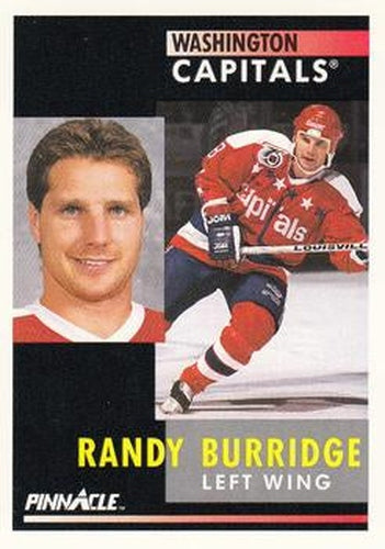 #55 Randy Burridge - Washington Capitals - 1991-92 Pinnacle Hockey