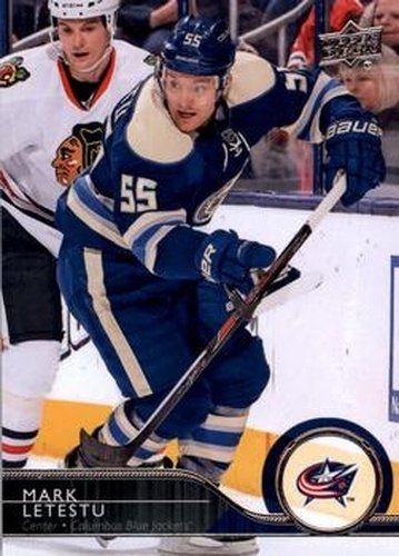 #55 Mark Letestu - Columbus Blue Jackets - 2014-15 Upper Deck Hockey