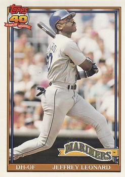 #55 Jeffrey Leonard - Seattle Mariners - 1991 O-Pee-Chee Baseball