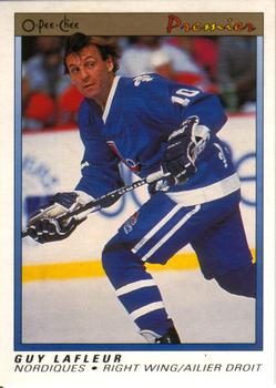 #55 Guy Lafleur - Quebec Nordiques - 1990-91 O-Pee-Chee Premier Hockey