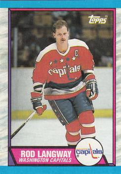 #55 Rod Langway - Washington Capitals - 1989-90 Topps Hockey