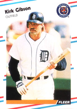 #55 Kirk Gibson - Detroit Tigers - 1988 Fleer Baseball