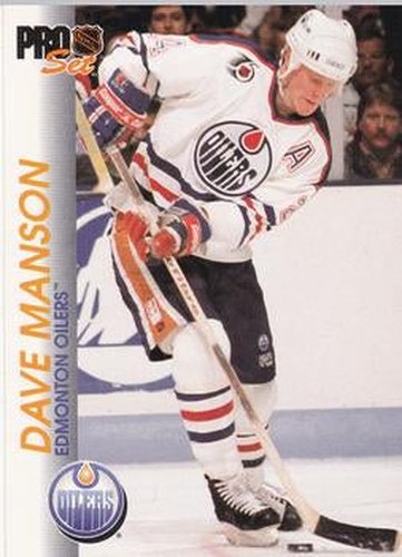 #55 Dave Manson - Edmonton Oilers - 1992-93 Pro Set Hockey