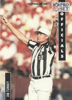 #355 Jim Tunney - - 1991 Pro Set Football