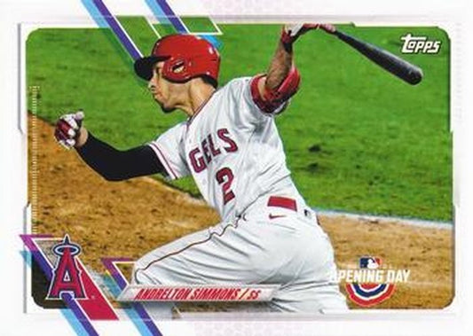 #55 Andrelton Simmons - Los Angeles Angels - 2021 Topps Opening Day Baseball