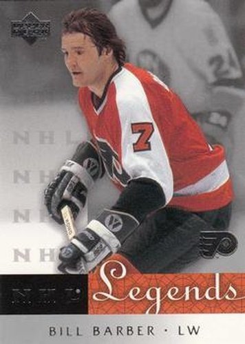 #55 Bill Barber - Philadelphia Flyers - 2001-02 Upper Deck Legends Hockey