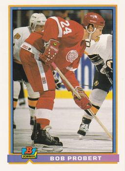 #55 Bob Probert - Detroit Red Wings - 1991-92 Bowman Hockey