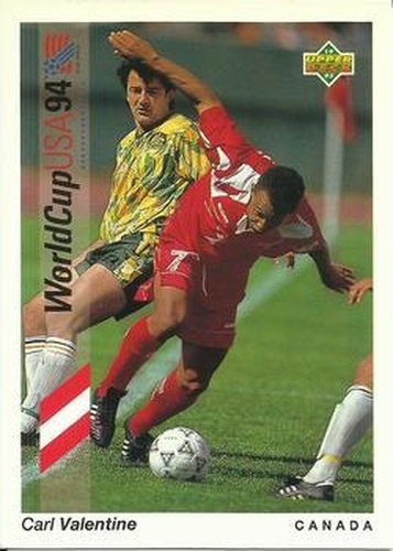#55 Carl Valentine - Canada - 1993 Upper Deck World Cup Preview English/Spanish Soccer