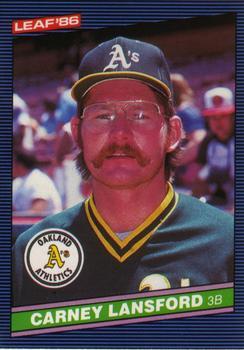 #55 Carney Lansford - Oakland Athletics - 1986 Leaf Baseball