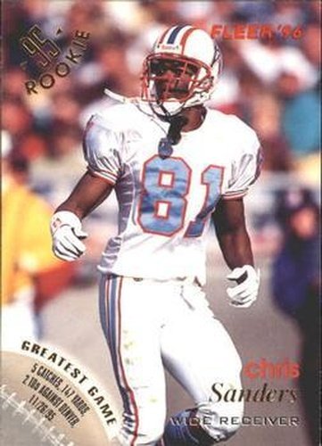 #55 Chris Sanders - Houston Oilers - 1996 Fleer Football