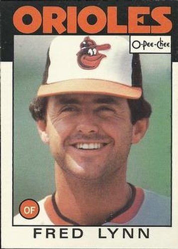 #55 Fred Lynn - Baltimore Orioles - 1986 O-Pee-Chee Baseball