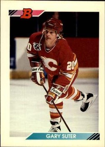 #55 Gary Suter - Calgary Flames - 1992-93 Bowman Hockey