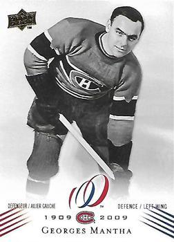 #55 Georges Mantha - Montreal Canadiens - 2008-09 Upper Deck Montreal Canadiens Centennial Hockey
