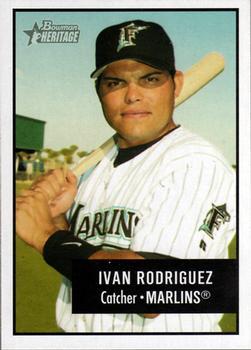 #55 Ivan Rodriguez - Florida Marlins - 2003 Bowman Heritage Baseball