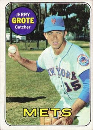 #55 Jerry Grote - New York Mets - 1969 Topps Baseball