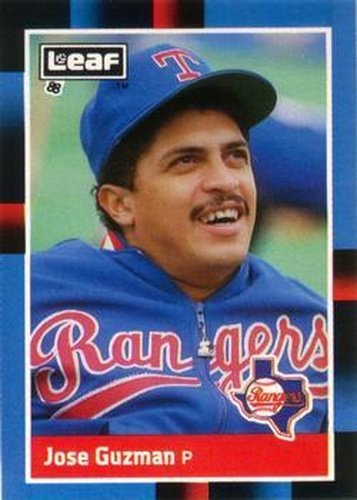#55 Jose Guzman - Texas Rangers - 1988 Leaf Baseball