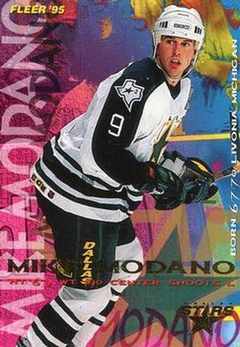 #55 Mike Modano - Dallas Stars - 1994-95 Fleer Hockey