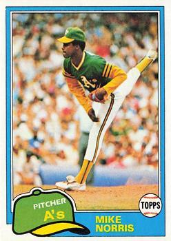 #55 Mike Norris - Oakland Athletics - 1981 Topps Baseball