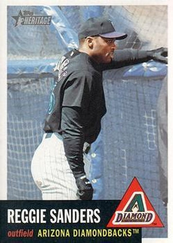#55 Reggie Sanders - Arizona Diamondbacks - 2002 Topps Heritage Baseball