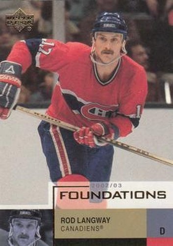 #55 Rod Langway - Montreal Canadiens - 2002-03 Upper Deck Foundations Hockey