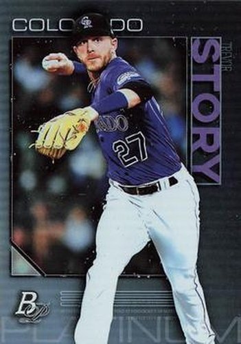 #55 Trevor Story - Colorado Rockies - 2020 Bowman Platinum Baseball