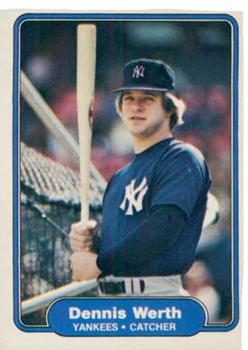 #55 Dennis Werth - New York Yankees - 1982 Fleer Baseball