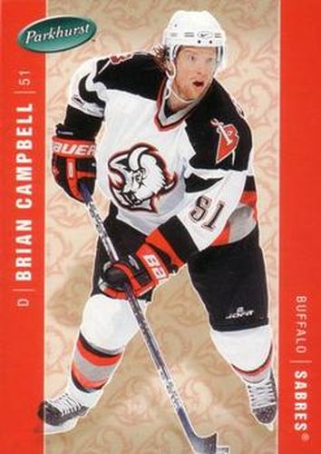 #55 Brian Campbell - Buffalo Sabres - 2005-06 Parkhurst Hockey
