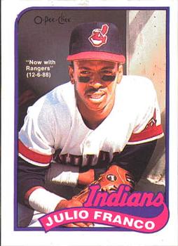 #55 Julio Franco - Texas Rangers - 1989 O-Pee-Chee Baseball