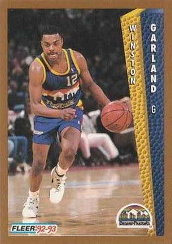 #55 Winston Garland - Denver Nuggets - 1992-93 Fleer Basketball