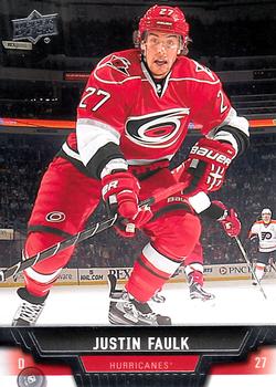 #55 Justin Faulk - Carolina Hurricanes - 2013-14 Upper Deck Hockey