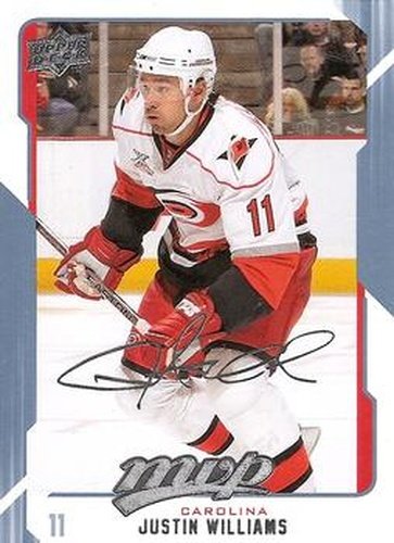 #55 Justin Williams - Carolina Hurricanes - 2008-09 Upper Deck MVP Hockey