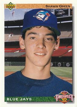 #55 Shawn Green - Toronto Blue Jays - 1992 Upper Deck Baseball