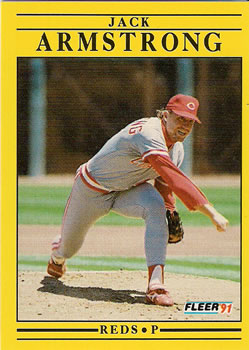 #55 Jack Armstrong - Cincinnati Reds - 1991 Fleer Baseball