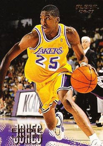 #55 Eddie Jones - Los Angeles Lakers - 1996-97 Fleer Basketball