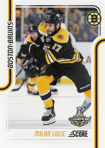 #55 Milan Lucic - Boston Bruins - 2011-12 Score Hockey