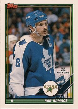 #55 Rob Ramage - Minnesota North Stars - 1991-92 Topps Hockey