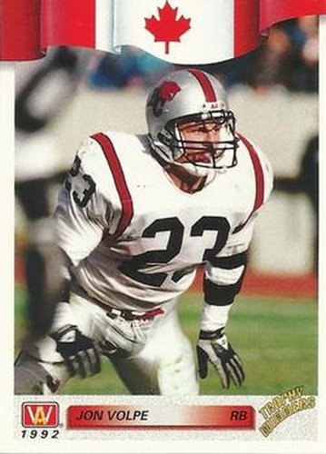 #55 Jon Volpe - British Columbia Lions - 1992 All World CFL Football