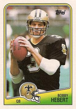 #55 Bobby Hebert - New Orleans Saints - 1988 Topps Football