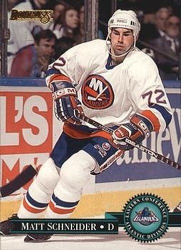 #55 Mathieu Schneider - New York Islanders - 1995-96 Donruss Hockey