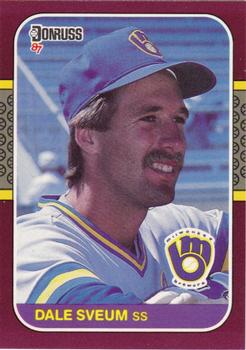 #55 Dale Sveum - Milwaukee Brewers - 1987 Donruss Opening Day Baseball
