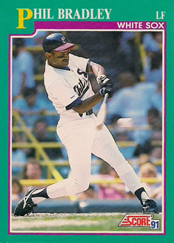#560 Phil Bradley - Chicago White Sox - 1991 Score Baseball
