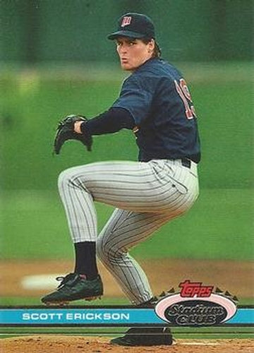 #560 Scott Erickson - Minnesota Twins - 1991 Stadium Club Baseball