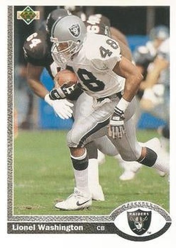 #560 Lionel Washington - Los Angeles Raiders - 1991 Upper Deck Football