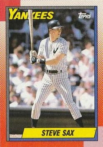 #560 Steve Sax - New York Yankees - 1990 Topps Baseball