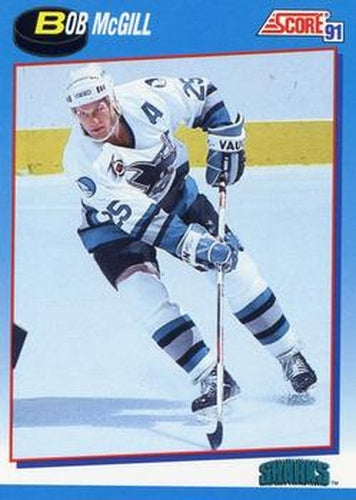 #560 Bob McGill - San Jose Sharks - 1991-92 Score Canadian Bilingual Hockey