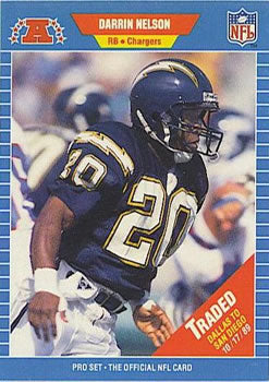 #560 Darrin Nelson - San Diego Chargers - 1989 Pro Set Football