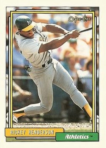 #560 Rickey Henderson - Oakland Athletics - 1992 O-Pee-Chee Baseball