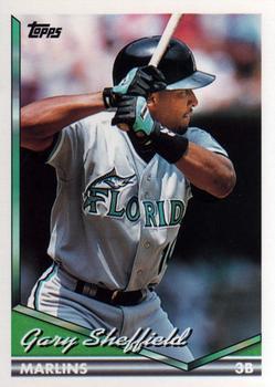 #560 Gary Sheffield - Florida Marlins - 1994 Topps Baseball