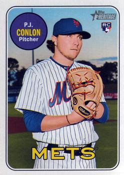 #560 P.J. Conlon - New York Mets - 2018 Topps Heritage Baseball
